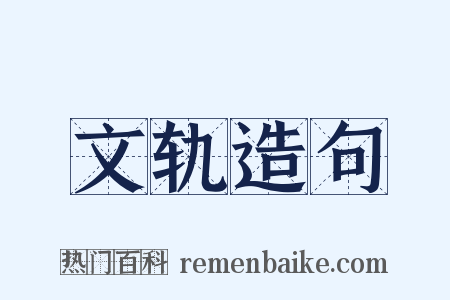 文轨造句是什么意思的图片